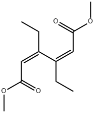 (2Z,4Z)-3,4-Diethyl-2,4-hexadienedioic acid dimethyl ester structure