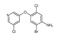 5-(4-Amino-5-bromo-2-chlorophenoxy)-3-chloropyridine结构式