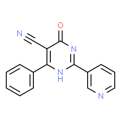 4-HYDROXY-6-PHENYL-2-(3-PYRIDINYL)-5-PYRIMIDINECARBONITRILE structure