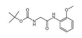 tert-butyl (2-((2-methoxyphenyl)amino)-2-oxoethyl)carbamate结构式