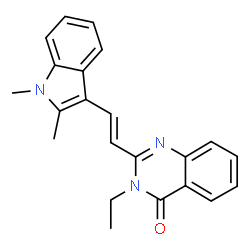 2-[2-(1,2-dimethyl-1H-indol-3-yl)vinyl]-3-ethyl-4(3H)-quinazolinone结构式