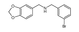 N-(1,3-benzodioxol-5-ylmethyl)-1-(3-bromophenyl)methanamine图片