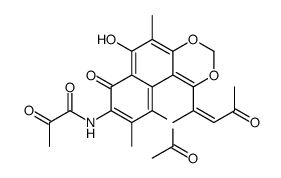 N-[10-Acetoxy-7-hydroxy-5,9-dimethyl-1-[(E)-1-methyl-3-oxo-1-butenyl]-6-oxo-6H-naphtho[2,1-d][1,3]dioxin-8-yl]-2-oxopropanamide Structure