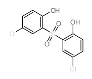 4-氯-2-[(5-氯-2-羟基苯基)磺酰基]苯酚结构式