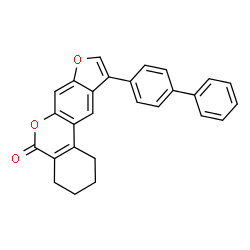 10-(4-phenylphenyl)-1,2,3,4-tetrahydro-[1]benzofuro[6,5-c]isochromen-5-one Structure