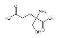 (2R)-2-amino-2-(hydroxymethyl)pentanedioic acid结构式