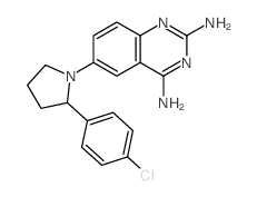 2,4-Quinazolinediamine, 7-[2-(4-chlorophenyl)-1-pyrrolidinyl]- Structure