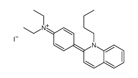 4-(1-butylquinolin-1-ium-2-yl)-N,N-diethylaniline,iodide Structure