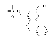 (5-formyl-2-phenylmethoxyphenyl)methyl methanesulfonate结构式