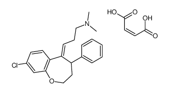 (E)-but-2-enedioic acid,(3Z)-3-(8-chloro-4-phenyl-3,4-dihydro-2H-1-benzoxepin-5-ylidene)-N,N-dimethylpropan-1-amine Structure