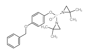 1-[(2,2-dimethylaziridin-1-yl)-(4-phenylmethoxyphenoxy)phosphoryl]-2,2-dimethyl-aziridine结构式