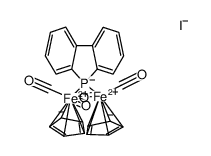 [(μ2-dibenzophospholyl)Fe2Cp2(CO)4]I结构式