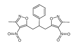 3-methyl-5-[3-(3-methyl-4-nitro-5-isoxazolyl)-2-phenylpropyl]-4-nitroisoxazole Structure