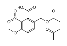 3-methoxy-2-nitro-6-(4-oxopentanoyloxymethyl)benzoic acid结构式