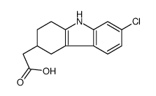 2-(7-chloro-2,3,4,9-tetrahydro-1H-carbazol-3-yl)acetic acid结构式