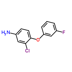 3-Chloro-4-(3-fluorophenoxy)aniline结构式