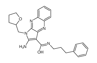 2-amino-1-(oxolan-2-ylmethyl)-N-(3-phenylpropyl)pyrrolo[3,2-b]quinoxaline-3-carboxamide Structure