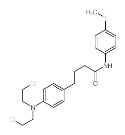 Benzenebutanamide, 4-[bis(2-chloroethyl)amino]-N- [4-(methylthio)phenyl]-结构式