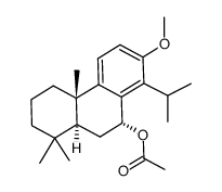 9-Phenanthrenol, 1,2,3,4,4a,9,10,10a-octahydro-7-methoxy-1,1,4a-trimethyl-8-(1-methylethyl)-, acetate, (4aS,9R,10aS)- Structure