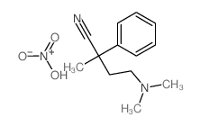 dihydroxy-oxo-azanium; 4-dimethylamino-2-methyl-2-phenyl-butanenitrile structure