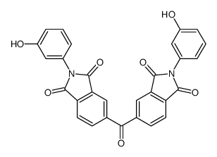 2-(3-hydroxyphenyl)-5-[2-(3-hydroxyphenyl)-1,3-dioxoisoindole-5-carbonyl]isoindole-1,3-dione结构式
