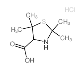 2,2,5,5-tetramethylthiazolidine-4-carboxylic acid结构式