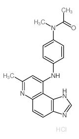 Acetamide,N-methyl-N-[4-[(7-methyl-1H-imidazo[4,5-f]quinolin-9-yl)amino]phenyl]-,hydrochloride (1:1) structure