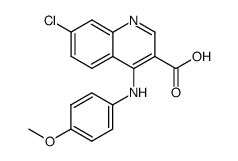 7-chloro-4-(4-methoxy-anilino)-quinoline-3-carboxylic acid结构式