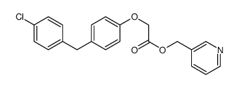 pyridin-3-ylmethyl 2-[4-[(4-chlorophenyl)methyl]phenoxy]acetate Structure