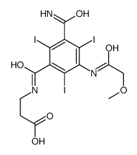 N-[3-Carbamoyl-2,4,6-triiodo-5-[(2-methoxyacetyl)amino]benzoyl]-β-alanine结构式