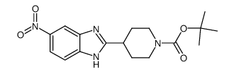 tert-butyl 4-(5-nitro-1H-benzo[d]imidazol-2-yl)piperidine-1-carboxylate Structure