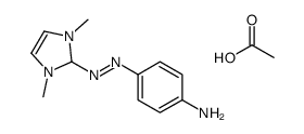 4-[(1,3-dimethyl-1,2-dihydroimidazol-1-ium-2-yl)diazenyl]aniline,acetate结构式