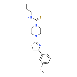 1-Piperazinecarbothioamide,4-[4-(3-methoxyphenyl)-2-thiazolyl]-N-propyl-(9CI) structure