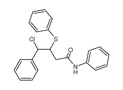 4-chloro-N,4-diphenyl-3-phenylsulfanylbutanamide Structure