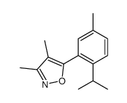 3,4-dimethyl-5-(5-methyl-2-propan-2-ylphenyl)-1,2-oxazole结构式