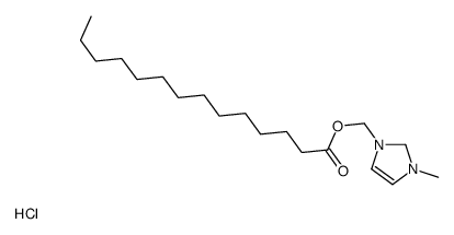 (1-methyl-1,2-dihydroimidazol-1-ium-3-yl)methyl tetradecanoate,chloride Structure