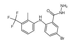 5-Bromo-2-(2-methyl-3-trifluoromethyl-phenylamino)-benzoic acid hydrazide结构式