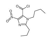 3-butyl-5-nitro-2-propylimidazole-4-carbonyl chloride结构式