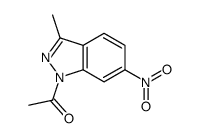 1-(3-methyl-6-nitroindazol-1-yl)ethanone结构式
