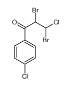2,3-dibromo-3-chloro-1-(4-chlorophenyl)propan-1-one Structure