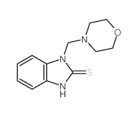 1-(morpholin-4-ylmethyl)-3H-benzoimidazole-2-thione结构式