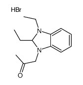 1-(2,3-diethyl-2,3-dihydrobenzimidazol-3-ium-1-yl)propan-2-one,bromide Structure