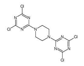 2,4-dichloro-6-[4-(4,6-dichloro-1,3,5-triazin-2-yl)piperazin-1-yl]-1,3,5-triazine Structure