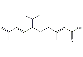 (2E,7E)-6-异丙基-3,9-二甲基-2,7,9-癸三烯酸结构式