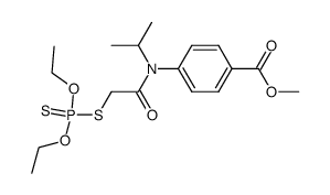 4-{[2-(Diethoxy-thiophosphorylsulfanyl)-acetyl]-isopropyl-amino}-benzoic acid methyl ester Structure