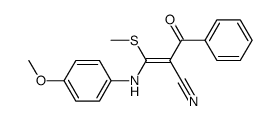 (E)-2-Benzoyl-3-(4-methoxy-phenylamino)-3-methylsulfanyl-acrylonitrile Structure