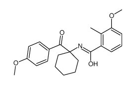 3-methoxy-N-[1-(4-methoxybenzoyl)cyclohexyl]-2-methylbenzamide Structure