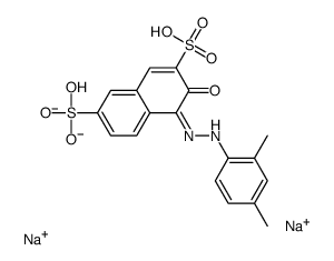 disodium,(4E)-7-[dihydroxy(oxido)-λ4-sulfanyl]-4-[(2,4-dimethylphenyl)hydrazinylidene]-3-oxonaphthalene-2-sulfonate结构式