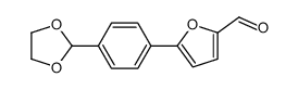 5-[4-(1,3-dioxolan-2-yl)phenyl]furan-2-carbaldehyde结构式