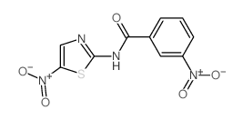 Benzamide, 3-nitro-N-(5-nitro-2-thiazolyl)- Structure